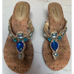 Cynthia Crowley Wedge Slide Sandals-8